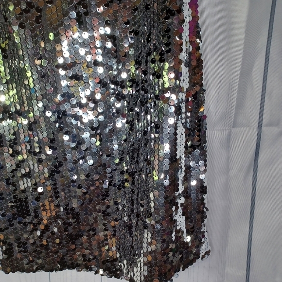As U Wish black and silver sequin strapless bodycon mini dress - Picture 3 of 8